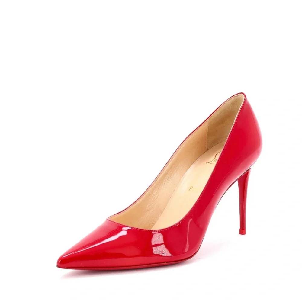 Christian Louboutin Kate Patent Red Pumps 85 mm EU 42/US 12 - Picture 2 of 6